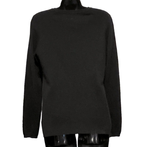 Cashmere Charter Club Luxury Black V Neck Pullover Sweater Womens size Medium - Picture 5 of 11